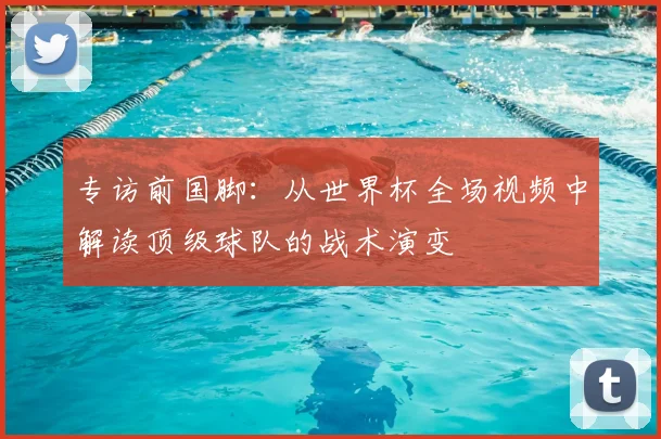 专访前国脚:从世界杯全场视频中解读顶级球队的战术演变